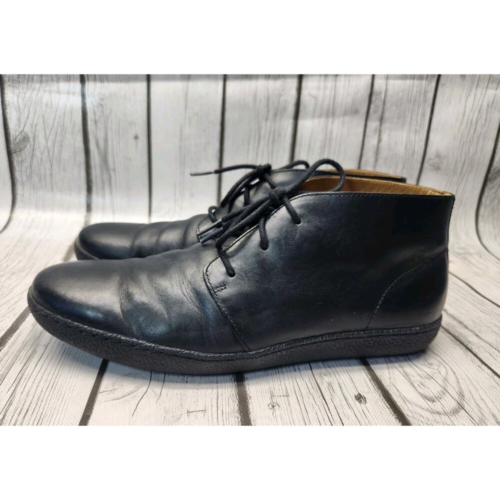 Cole Haan C13730 Men's 10 M Black Leather Lace Up Dress Oxford Shoes Vibram Sole